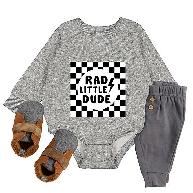 Rad Little Dude Checkered - Infant Fleece BodySuit