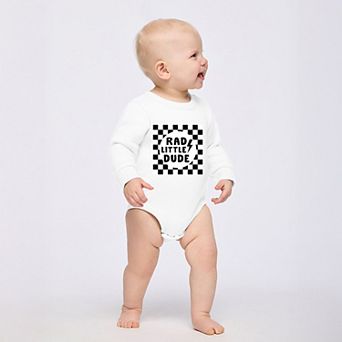Rad Little Dude Checkered - Infant Fleece BodySuit