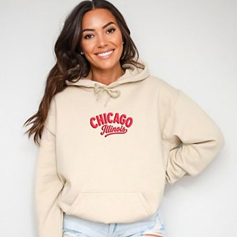 Chicago Vibrant Puff Print - Women's Graphic Hoodie