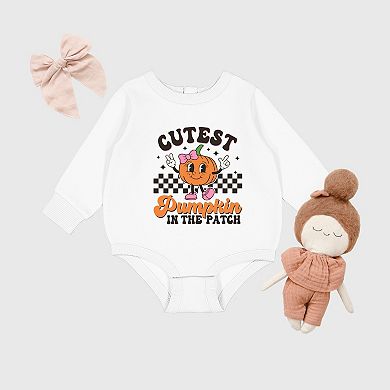 Cutest Pumpkin Checkered - Infant Fleece BodySuit