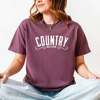 Country Music Festival - Women's Garment Dyed Graphic T-Shirt