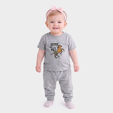 Keepin The West Wild Horse - Infant Jogger Pant Crew Set