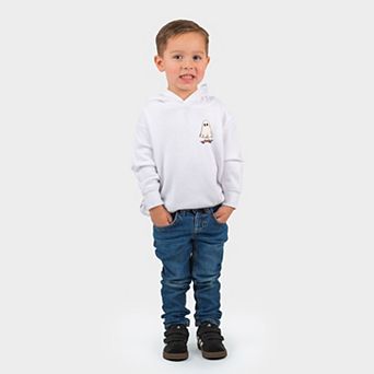 Spooky Dude Ghost Front And Back - Toddler Hoodie