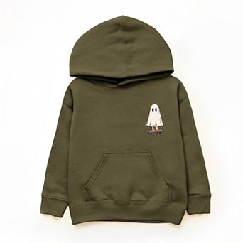 Spooky Dude Ghost Front And Back - Youth Graphic Hoodie