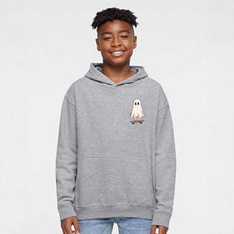 Spooky Dude Ghost Front And Back - Youth Graphic Hoodie