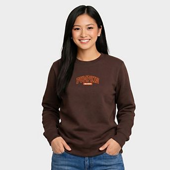 Embroidered Arched Pumpkin Season - Women's Graphic Sweatshirt