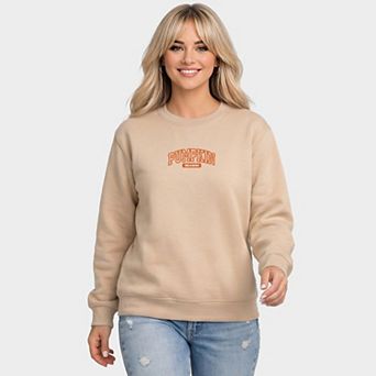 Embroidered Arched Pumpkin Season - Women's Graphic Sweatshirt