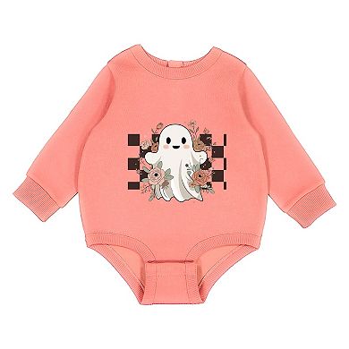 Checkered Ghost Rose - Infant Fleece BodySuit