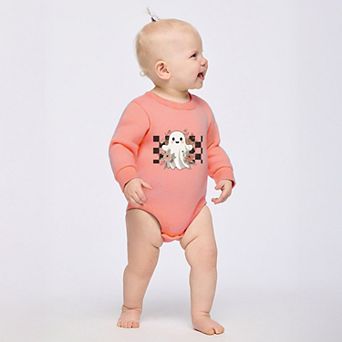 Checkered Ghost Rose - Infant Fleece BodySuit
