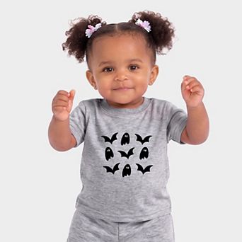 Ghosts and Bats Stacked - Infant Jogger Pant Crew Set
