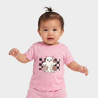 Checkered Ghost Rose - Infant Jogger Pant Crew Set