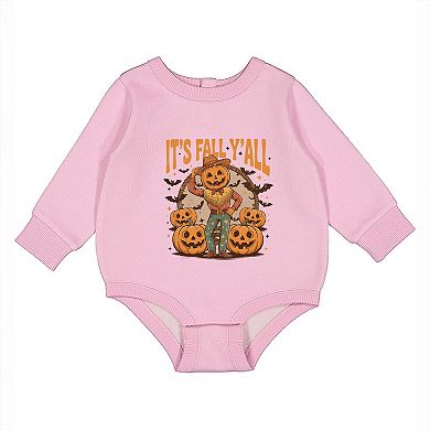It's Fall Y'all Pumpkin Cowboy - Infant Fleece BodySuit