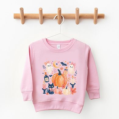 Coquette Halloween Floral - Toddler Graphic Sweatshirt