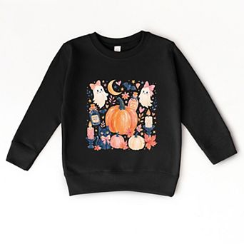 Coquette Halloween Floral - Toddler Graphic Sweatshirt