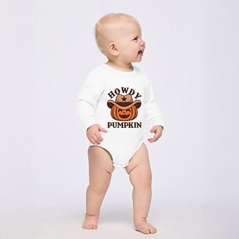 Howdy Pumpkin Hat - Infant Fleece BodySuit