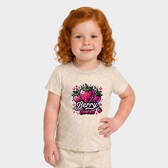 Berry Sweet Strawberry - Toddler Crew Shorts Set