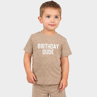 Birthday Dude Bold - Toddler Crew Shorts Set