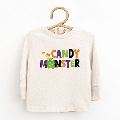 Candy Monster Colorful - Toddler Long Sleeve Graphic Tee