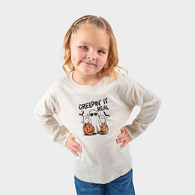 Creepin it Real Ghosts - Toddler Long Sleeve Graphic Tee