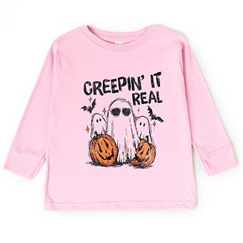 Creepin it Real Ghosts - Toddler Long Sleeve Graphic Tee