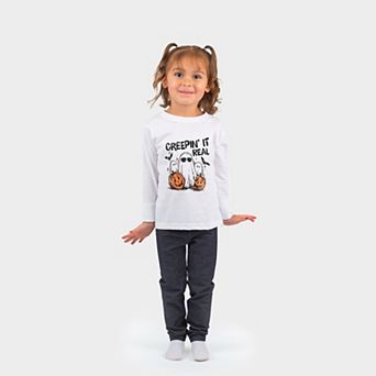 Creepin it Real Ghosts - Toddler Long Sleeve Graphic Tee