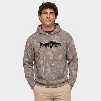 Fish and Trees - Men's Camo Hoodie