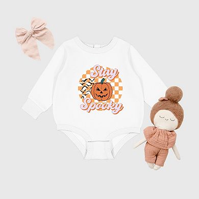 Stay Spooky Bats Checkered - Infant Fleece BodySuit