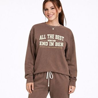 All The Best Months End In Ber - Women's Lightweight Garment Dyed Sweatshirt