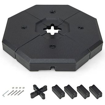 Costway 4 pc Patio Cantilever Offset Umbrella Weights Base Plate Set