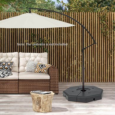 Costway 4PCS Patio Cantilever Offset Umbrella Weights Base Plate Set