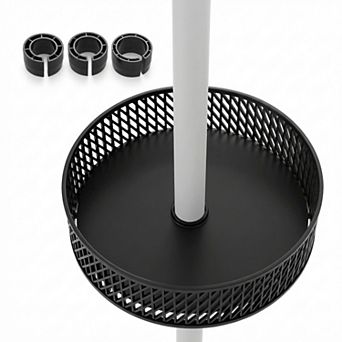 Costway Patio Umbrella Table Tray with Storage Fit 1.5"/1.34"/1.26" Umbrella Poles