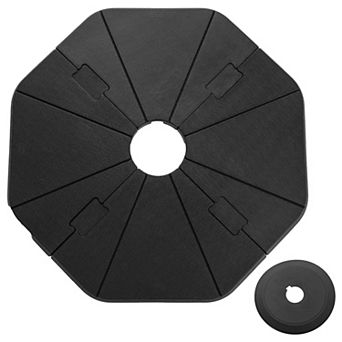 Costway 4 pc Fillable Umbrella Base Stand Patio Offset Cantilever Umbrella Base Garden