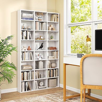 Costway 70” Tall Bookshelf, 24 Cube Storage Organizer Bookcase with Adjustable Shelves