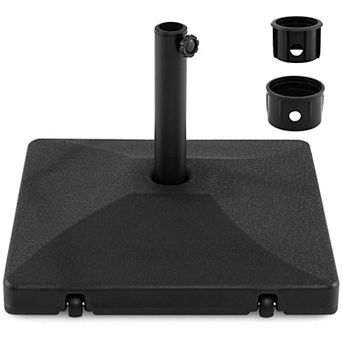 Costway Fillable Umbrella Base 90 LBS Heavy Duty with 2 Wheels, Water/Sand Filled