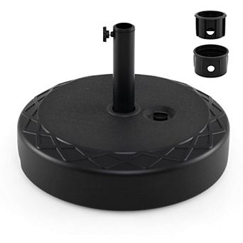 Costway Fillable Umbrella Base 90 LBS Heavy Duty,Sand Filled Round Market Umbrella Stand