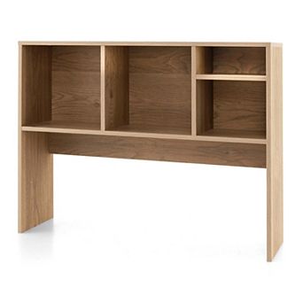 Costway Computer Desktop Bookcase Countertop Storage Bookshelf Organizer with 4 Cubbies