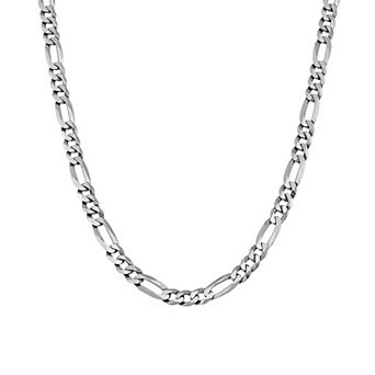 Everlasting Silver 22-Inch. Sterling Silver Polished Solid Figaro Chain Necklace