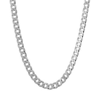Everlasting Silver 24-Inch Sterling Silver Polished Solid Curb Chain Necklace