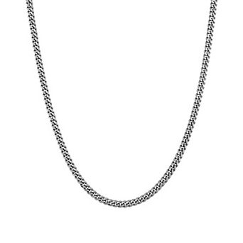 Everlasting Silver 22-Inch Sterling Silver Polished Solid Miami Cuban Chain Necklace