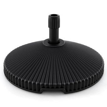 Costway Fillable Umbrella Base with Shell Texture 3 Coupler Sizes for Lawn Poolside Garden