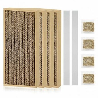 KAUFLY Double-Sided Splicing Cardboard Cat Scratch Pad,Durable Natural for Indoor Cats&Kittens