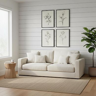 KAUFLY Vintage Botanical Floral Canvas Wall Art, Rustic Farmhouse Ready to Hang