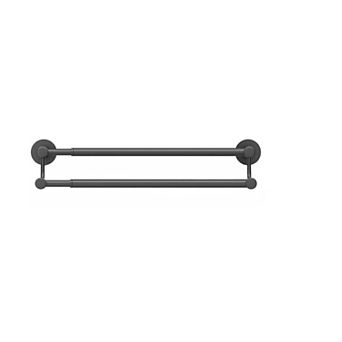 Adjustable 16-26 in SUS304 Stainless Steel Bath Towel Bar Matte Black Wall Mount