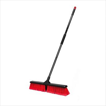 Push Broom 24 Inch with 63 Inch Long Handle Heavy Duty