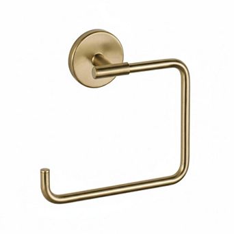 Champagne Bronze Hand Towel Holder Square Ring Wall Mounted Bathroom Kitchen