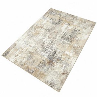 Washable Abstract Area Rug Soft Non Slip Stain Resistant for Living Room Bedroom Playroom Office