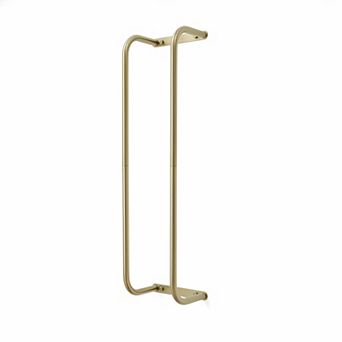 Brushed Stainless Steel Towel Rack Wall Mounted 2 Bars 2 Hooks Rustproof Bathroom Storage Organizer