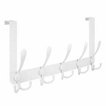 Over The Door Hooks 5 Heavy Duty Tri Coat Rack All Metal Hanger For Bathroom Bedroom Dorm