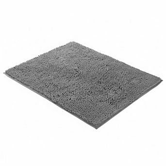 Thick Soft Chenille Bath Rug Absorbent Quick Dry Rubber Backing Washable