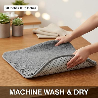 Memory Foam Bath Mat Non Slip Absorbent Quick Dry Cozy Bathroom Rug